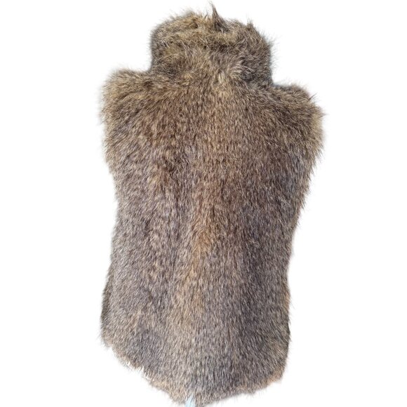 Jack BB Dakota faux fir fully lined sleeveless open vest jacket women's size S - Picture 4 of 9
